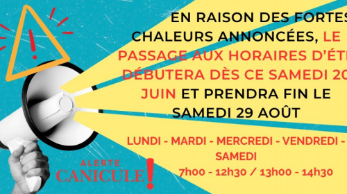 Modifications des horaires de la déchetterie