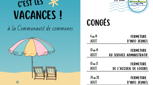 ☀️ Fermetures estivales des services de la Communauté de (...)