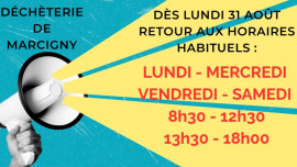 Retour aux horaires habituels de la déchèterie de Marcigny